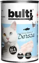 Kačių Maistas - BULTI Riebus su Menkių Šlapiu Kačių Maistu 400g Be Gliuteno, Be Sojos