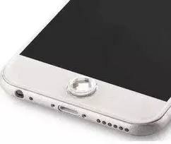 Mocco Universalus namų mygtuko lipdukas, dekoruotas Apple iPhone / iPad, sidabrinis