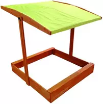 Jokomisiada Bestway Medinė smėlio dėžė 120x120cm su stogeliu, uždara SP0838