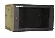 XtendLan 19" sieninė spinta 9U 600x450, keliamoji galia 60 kg, stiklinės dūminės durys, suvirintos, juodos