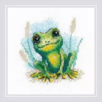 Riolis Kryželiu siuvinėjimo rinkinys „Maža varlė“ 15x15 cm SR2286