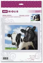 Riolis Kryželiu siuvinėjimo rinkinys Karvės 24x18 SR2237