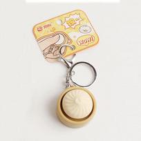 Mini Squishy Dumplings Button keychain Pendant Toys Stress Relief Fidget Toy Simulation Food Stuffed Bun Dough Toy for Kids Gift