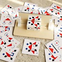 Medinis Žaislas Geometrinės Formos Veidrodinis Atspindžio Dėlionė Montessori Mąstymo Lavinimas Rankos ir Akies Koordinacijos Žaidimas Vaikų Edukaciniai Žaislai