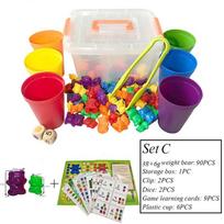 Montessori Rainbow Weight Bear Vaikų žaislai Spalvų rūšiuotojas Skaičiavimo medžiaga Matematikos mokymosi žaidimas Mokomieji žaislai vaikams Nauja