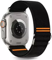Juoda apyrankė Apple Watch 6 / 7 / 8 / 9 / 10 / SE / Ultra 1 / 2 ( 44 / 45 / 46 / 49 mm) „Tech-Protect Nylon Slip”