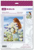 Riolis Siuvinėjimo kryželiu rinkinys "Ramunėlių laimė" 24x30 cm SR2253