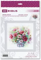 Riolis Kryželiu siuvinėjimo rinkinys „Watercolor Cosmos“ 30x30 cm SR2228