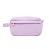 Cosmetic Pouch Large Capacity with Partition Design And Carrying Strap Storage Bag Splash-Proof Durable Organizer for Makeup Jewelry Keys violetinė