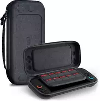 Pilkas dėklas Nintendo Switch 2 žaidimų kompiuteriui „Tech-Protect Hardpouch”