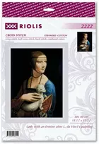 Riolis Kryželio rinkinys "Dama su hermelinu" pagal L. da Vinci paveikslą 30x40 cm SR2222