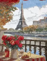 Riolis Kryželio siuvinėjimo rinkinys - Aine kolekcija "Sunny Paris" 30x40 cm SRA1013