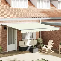 Markizės rėmas Kreminė 400 × 300 cm Poliesteris su PU danga