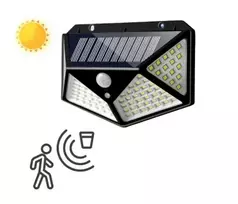 Happy People SS-01 Šviestuvas su saulės baterija ir judesio daviklių 100 LED, 600 Lm