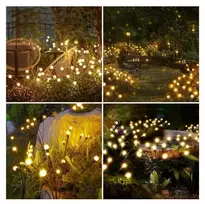 Happy People Sodo šviestuvai su saulės baterija 2 LED žibintų su 8 burbulais