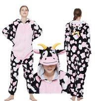 Cross-Border Flannel Devil Cartoon Onesie Pajamas: Warm Autumn/Winter Animal Print for Couples Size 140