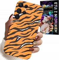 Etui Do Samsung Galaxy S22 Ultra - Plecki W Tygrysie Paski Pokrowiec +Folia