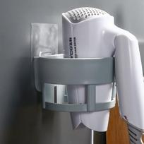 No-Drill Hair Dryer Holder Wall Mount Storage Rack As in Picture šiaurietiškos mėlynos spalvos
