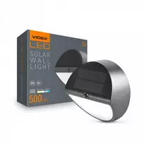 Saulės šviestuvas LED 6,4Wh 500Lm 5000K IP54, VIDEX VL-BHSO-002-S | (neutraliai balta šviesa) – 6,4Wh akumuliatorius
