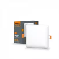 Įmontuojamas LED skydelis 9W 1000Lm 4000K IP44, VIDEX VLE-DLFS-094 | Kvadratinis, baltas – Žemo profilio dizainas montavimui sekliose lubose