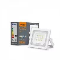 LED prožektorius 10W 900Lm 5000K IP65 VIDEX VLE-F2e-105W | LUCA - baltas – baltas korpusas garažo ir ūkinėms zonoms