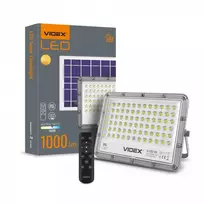 Saulės LED prožektorius su saulės baterija 50Wh 1000Lm 5000K IP65 LiFePO4 10000 mAh 3.2V 10W, VIDEX VL-FSO2-505 – Monokristalinė baterija visiškai nepriklausomybei nuo elektros tinklo