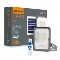 Saulės LED prožektorius su jutikliu ir saulės baterija 20Wh 600Lm 5000K IP65 LiFePO4 5000 mAh 3.2V 10W, VIDEX VLE-FSO-205-S – Monokristalinė baterija visiškai nepriklausomybei nuo elektros tinklo