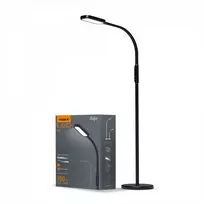 Dimeriuojamas LED pastatomas šviestuvas 12W 1280Lm 3000/4000/5500K, VIDEX VLE-TF07B | juodas – Stabilus metalinis profilis su lanksčia jungtimi