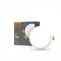 Įmontuojamas LED skydelis 9W 950Lm 4000K IP44, VIDEX VLE-DLFR-094 | Apvalus, baltas – Žemo profilio dizainas montavimui sekliose lubose