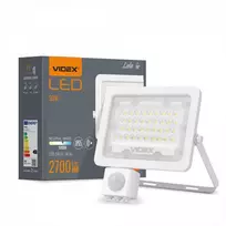 LED prožektorius su jutikliu 30W 2700Lm 5000K IP65, VIDEX VLE-F2e-305W-S | LUCA – Reguliuojamas PIR judesio jutiklis (SENS/TIME/LUX)