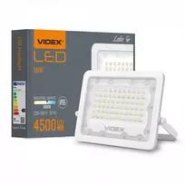 LED prožektorius 50W 4500Lm 5000K IP65, VIDEX VLE-F2e-505W | LUCA – Sustiprintas aliuminio radiatorius ilgalaikiam aušinimui
