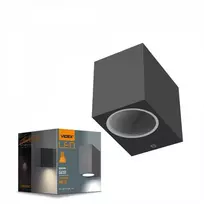 Fasado LED lempa 1xGU10 IP54 VIDEX VL-AR011G | ARON-GRAY, pilka – tvirtas korpusas su keičiama lempute vienpusiam apšvietimui