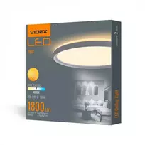 Lubinis šviestuvas Vidaus LED plafonas 18W 1800Lm 4000K IP20, VIDEX VL-DL3R-184W | baltas – UV atsparus kupolas, kuris ilgainiui negeltonuoja