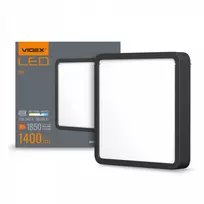 Lubinis šviestuvas Vidaus LED plafonas 18W 1850Lm 4000K IP20, VIDEX VLE-DLSS-184B | juodas – UV atsparus kupolas, kuris ilgainiui negeltonuoja