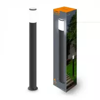 Sodo LED lempa 1xGU10 IP54 VIDEX VL-AR09061B | juoda – žemas 380mm korpusas su keičiama lempute takams apšviesti