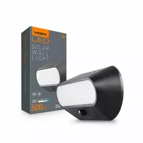 Saulės šviestuvas LED 6,4Wh 500Lm 5000K IP54, VIDEX VL-BHSO-001-S | (neutraliai balta šviesa) – 6,4Wh akumuliatorius