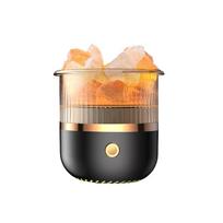 Salt Stone Aroma Diffuser with Seven-Color Light for Home Use - Essential Oil and Air Humidifier Salt Stone Aroma Diffuser juoda
