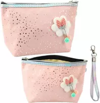 Lean Pieštukų dėklas 23x16 cm rausvas su blizgučiais