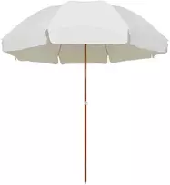 Sodo skėtis nuo saulės su plieniniu stulpu, smėlio, 300cm