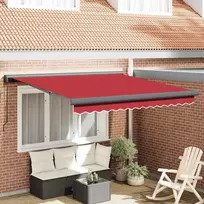 Ištraukiama markizė Raudona 300 x 250 cm Audinys ir metalas