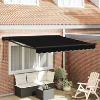 Ištraukiama markizė Juoda 350x250 cm audinys 3330337