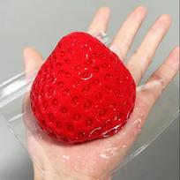 1PCS-Strawberry Taba Squishy Fidget Toy - Slow Rebound Stress Relief Toy For Kids Adults Office & Party Favors Squeeze Gift raudona