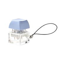 New DIY Keyboard Fidget Keychain Keys Button Keycap Finger Keyboard Caps Pass The Time Relief Stress Clicker Toy ežero mėlyna spalva