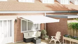 Ištraukiama markizė Balta 350 x 250 cm Poliesteris ir Metalas