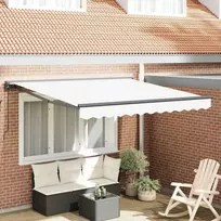Ištraukiama markizė Balta 350x250 cm audinys 3330373