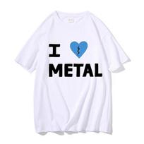 Best Famous Elliott Smith I Love Metal Same Style Graphic Print T-shirts Men Vintage Oversized Tshirt Men's Cotton T-Shirt Tops S įvairiaspalvis