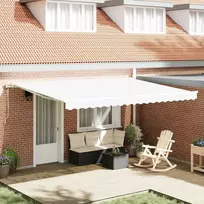 Ištraukiama markizė Balta 450 × 350 cm Audinys ir aliuminis