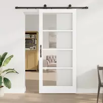 Slankios durys ORKDAL Balta ir juoda 93 x 211 cm