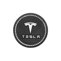 Car Diamond Coaster Cup Holder Non-slip Mat Interior Car Styling Valve Cap For Tesla Model X Y S Model 3 Roadster SpaceX Invader (as the picture,For Tesla)