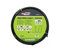 AWTOOLS lašelinės žarnos rinkinys, 100 m, 188 elementai